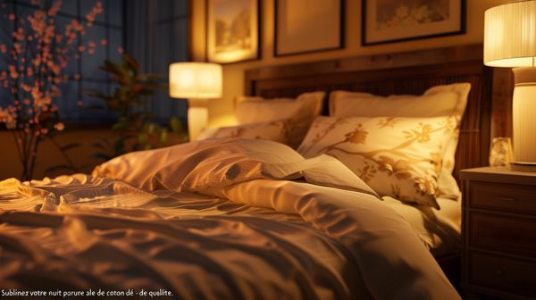 Sublimez votre nuit avec une parure de lit en percale de coton de qualité